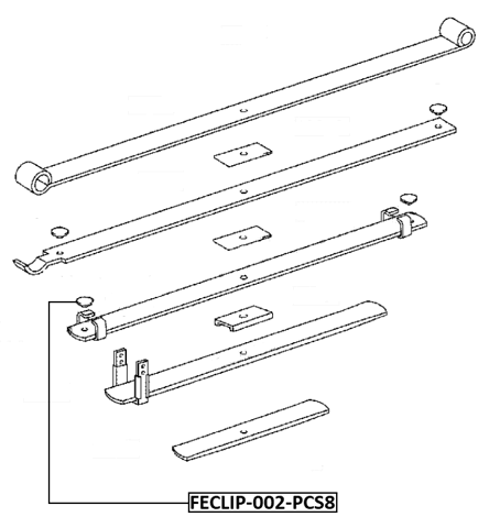 FECLIP-002-PCS8 - SPACER SILENCER, SPRING PCS 8