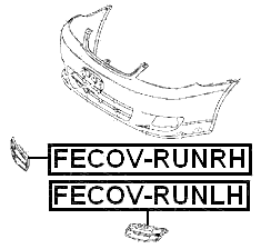FECOV-RUNLH - COVER FOG LAMP LH