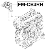 FM-CB4RH - RIGHT ENGINE MOUNT (HYDRO)