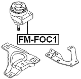 FM-FOC1 - RIGHT ENGINE MOUNT (HYDRO)