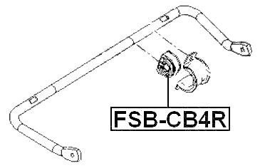 FSB-CB4R - REAR STABILIZER BAR BUSH D15
