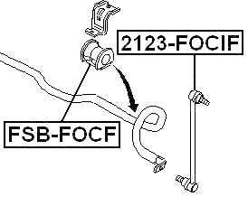 FSB-FOCF - FRONT STABILIZER BAR BUSH D18.3