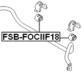FSB-FOCIIF18 - FRONT STABILIZER BAR BUSH D18.5