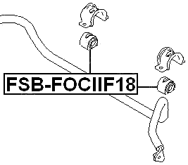 FSB-FOCIIF18 - FRONT STABILIZER BAR BUSH D18.5