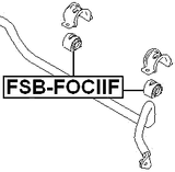 FSB-FOCIIF - FRONT STABILIZER BAR BUSH D19.5