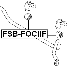 FSB-FOCIIF - FRONT STABILIZER BAR BUSH D19.5