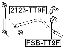 FSB-TT9F - FRONT STABILIZER BAR BUSH D20