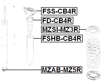 FSS-CB4R - REAR SHOCK ABSORBER MOUNTING
