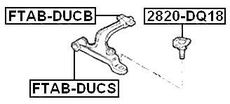 FTAB-DUCB - REAR BUSHING, FRONT CONTROL ARM