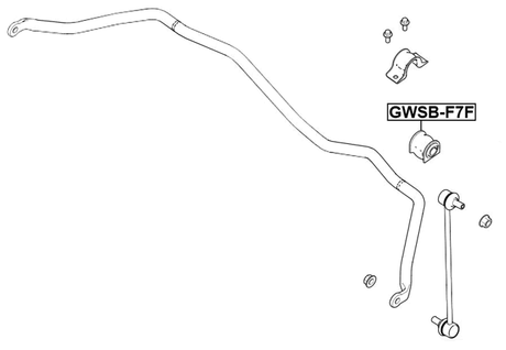 GWSB-F7F - FRONT STABILIZER BAR BUSH D21
