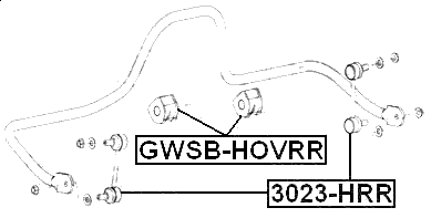 GWSB-HOVRR - REAR STABILIZER BAR BUSH D18