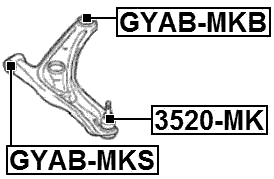 GYAB-MKS - FRONT BUSHING, FRONT CONTROL ARM