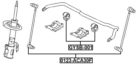 GYSB-001 - FRONT STABILIZER BAR BUSH D24-D25
