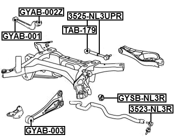 GYSB-NL3R - REAR STABILIZER BAR BUSH D24