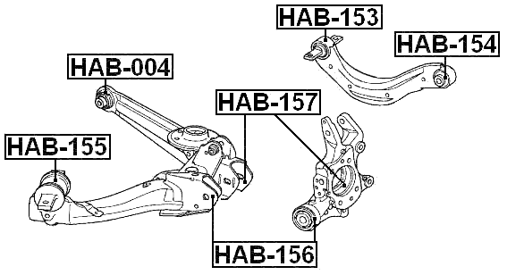 HAB-004 - REAR ARM BUSHING