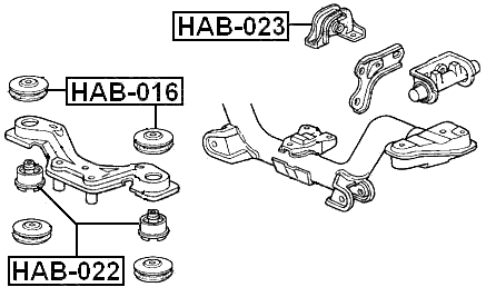 HAB-016 - REAR DIFFERENTIAL MOUNT