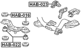 HAB-023 - REAR DIFFERENTIAL MOUNT