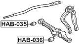 HAB-035 - FRONT BUSHING, LOWER CONTROL ARM