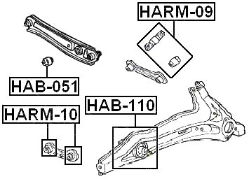 HAB-051 - REAR ARM BUSHING