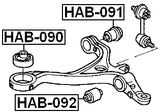 HAB-091 - BUSHING, FRONT LOWER CONTROL ARM