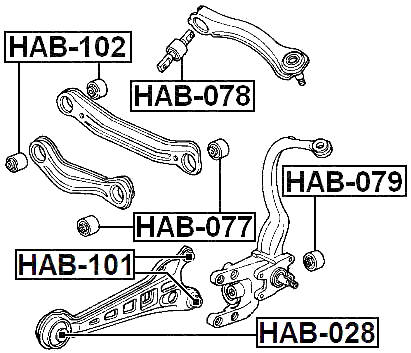 HAB-101 - REAR ROD BUSHING