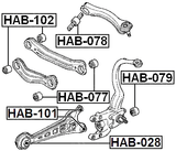 HAB-101 - REAR ROD BUSHING