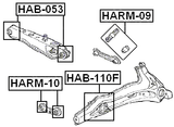 HAB-110F - REAR ARM BUSHING REINFORCED