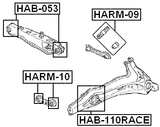 HAB-110RACE - REAR ARM BUSHING
