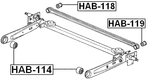 HAB-114 - REAR CROSSMEMBER BUSHING