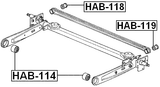 HAB-114 - REAR CROSSMEMBER BUSHING