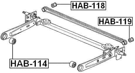 HAB-114 - REAR CROSSMEMBER BUSHING