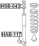 HAB-117 - BUSHING, REAR SHOCK ABSORBER