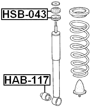 HAB-117 - BUSHING, REAR SHOCK ABSORBER