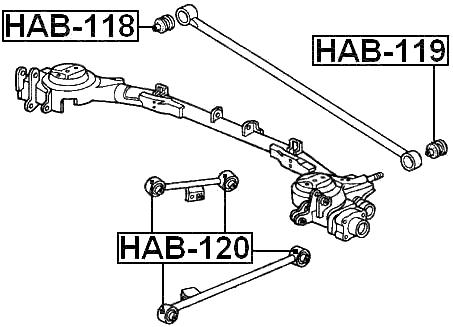HAB-118 - REAR TRANSVERSE ROD BUSHING