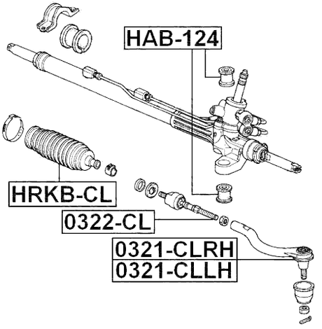 HAB-124 - STEERING RACK BUSHING