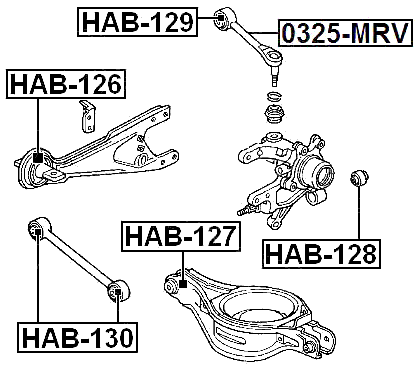 HAB-126 - REAR ARM BUSHING