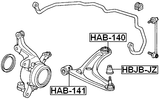 HAB-141 - FRONT BUSHING, FRONT CONTROL ARM