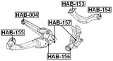 HAB-157 - REAR KNUCKLE BUSHING