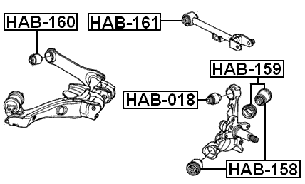 HAB-159 - REAR KNUCKLE BUSHING