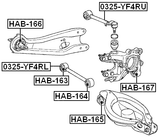HAB-164 - REAR ROD BUSHING