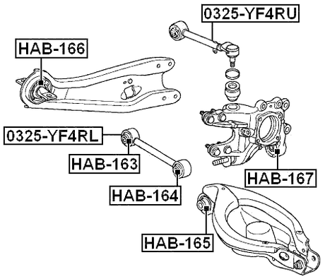 HAB-166 - REAR ARM BUSHING