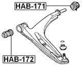 HAB-171 - REAR BUSHING, FRONT CONTROL ARM