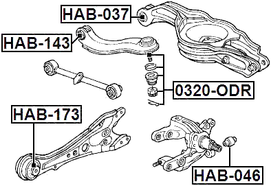 HAB-173 - BUSHING, REAR TRAILING ARM