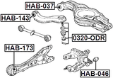 HAB-173 - BUSHING, REAR TRAILING ARM