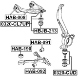 HAB-190 - BUSHING, FRONT LOWER CONTROL ARM