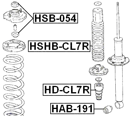 HAB-191 - BUSHING, REAR SHOCK ABSORBER