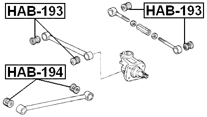 HAB-194 - REAR TRAILING ROD BUSHING