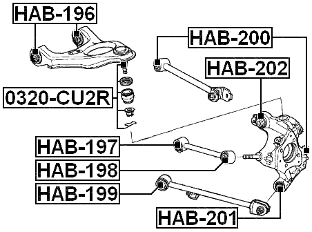 HAB-200 - REAR ROD BUSHING