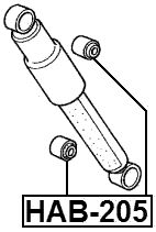 HAB-205 - BUSHING, REAR SHOCK ABSORBER