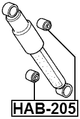 HAB-205 - BUSHING, REAR SHOCK ABSORBER